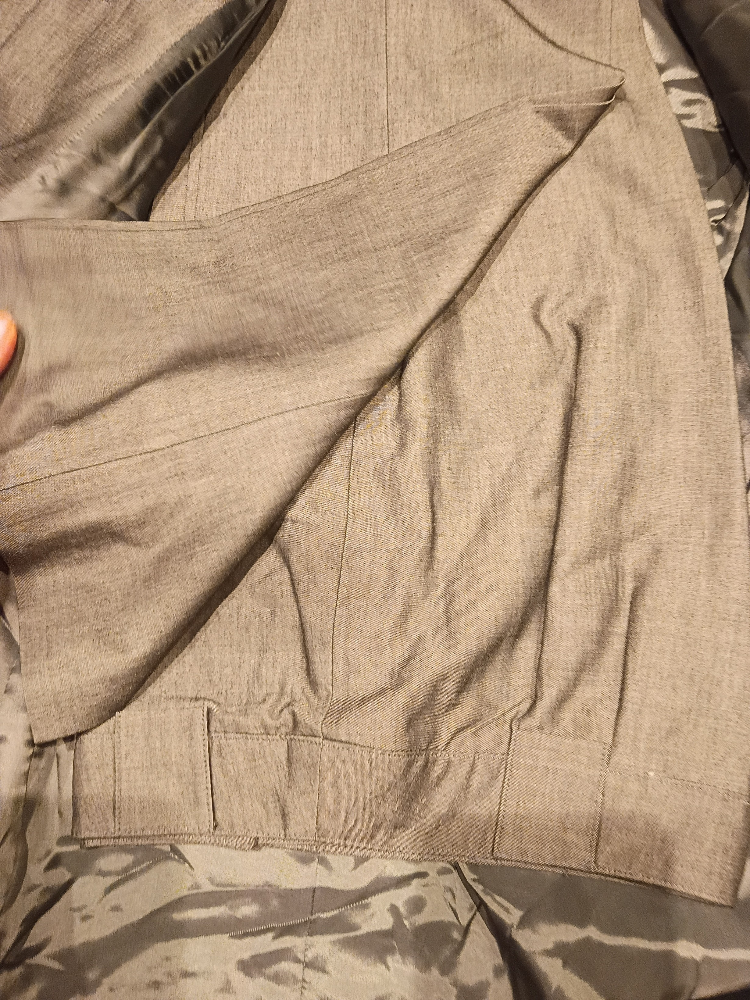 Vintage Talbots Women's Gray Long Trench Coat Pant Suit — image 3 of 7